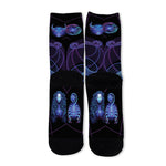 Libra And Astrological Signs Print Long Socks