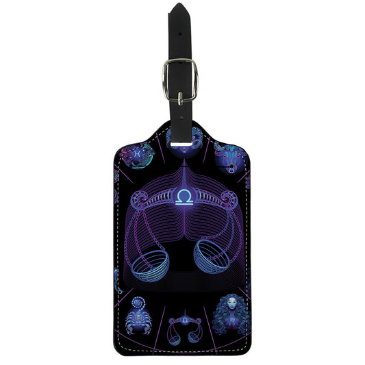 Libra And Astrological Signs Print Luggage Tag