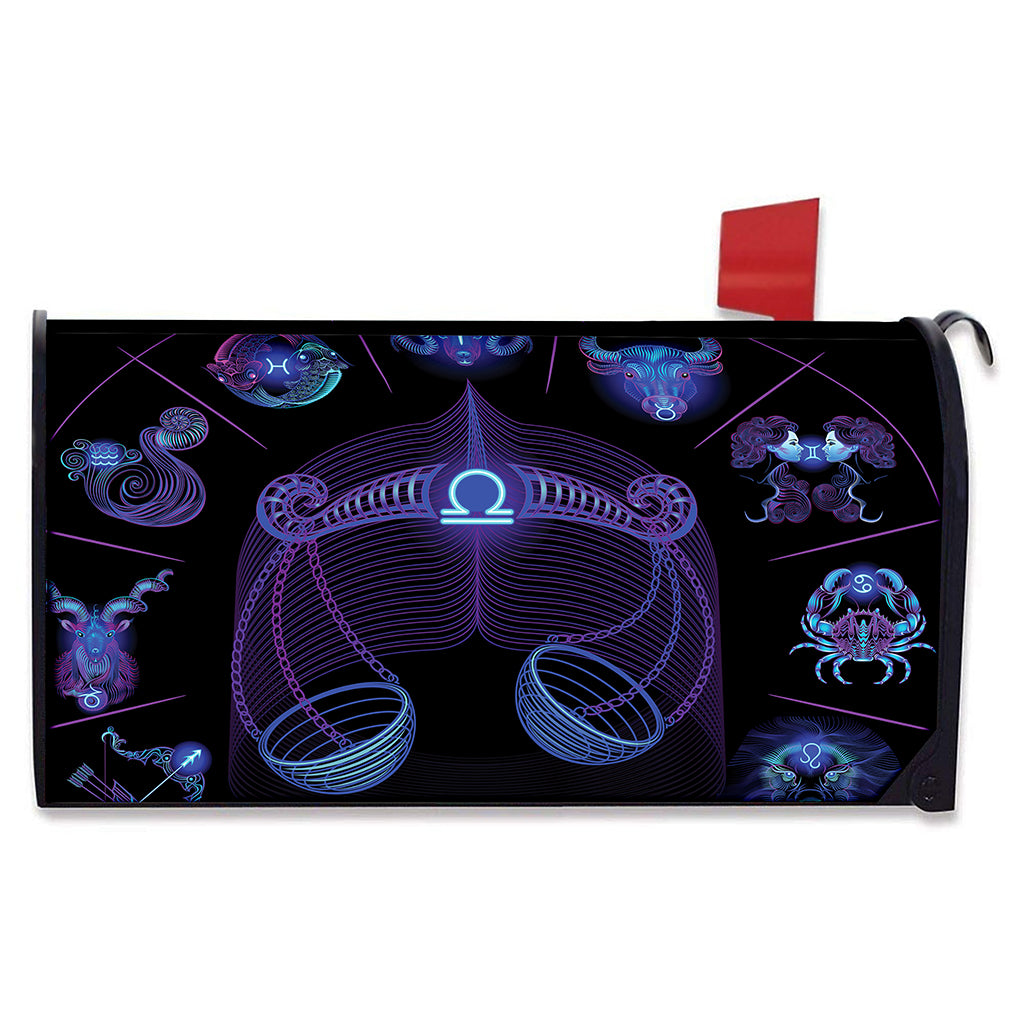 Libra And Astrological Signs Print Mailbox Cover