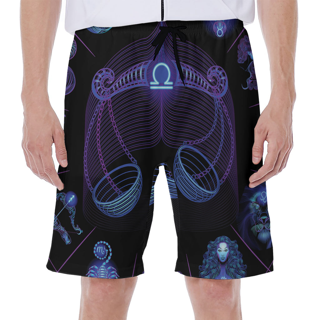 Libra And Astrological Signs Print Men's Beach Shorts