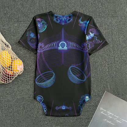 Libra And Astrological Signs Print Men's Bodysuit