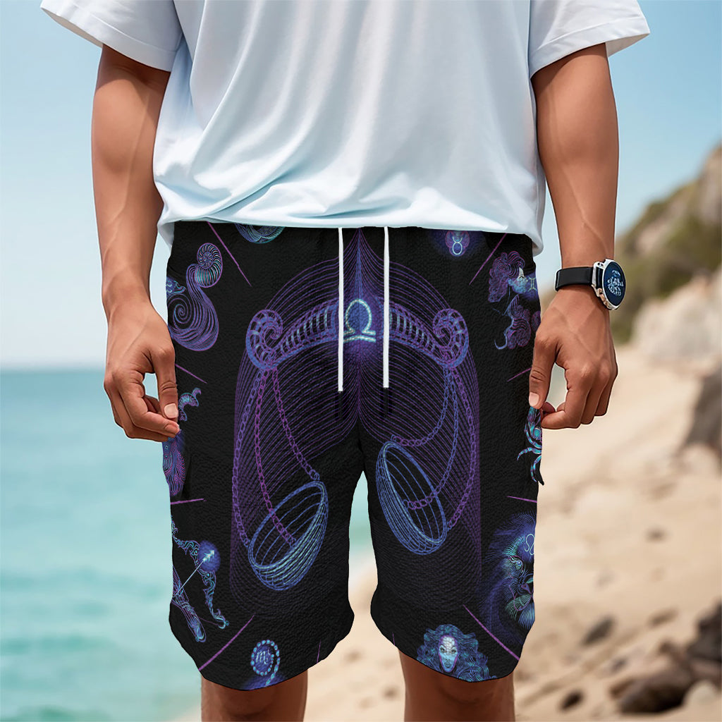 Libra And Astrological Signs Print Men's Cargo Shorts