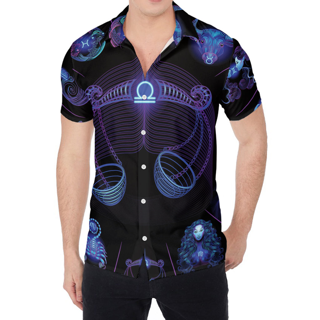 Libra And Astrological Signs Print Men's Shirt