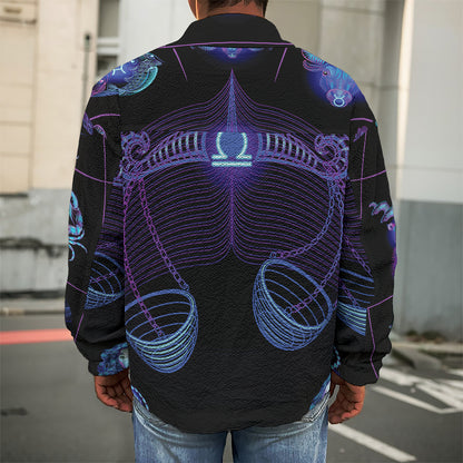 Libra And Astrological Signs Print Men's Shirt Jacket