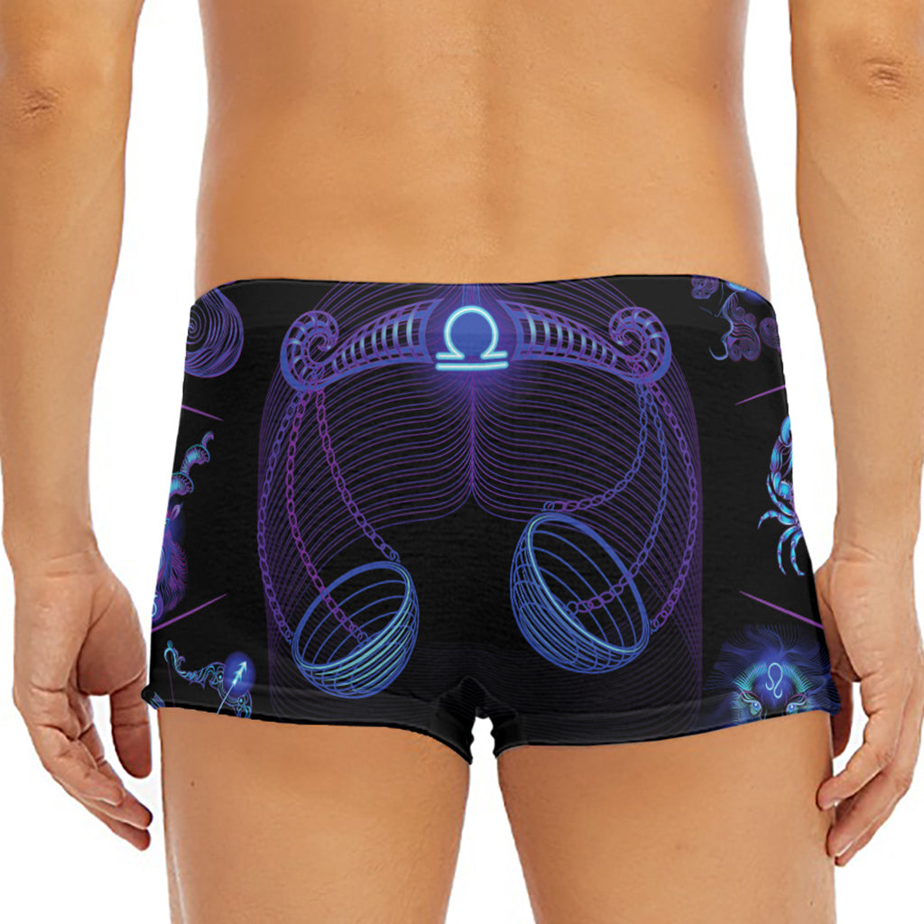 Libra And Astrological Signs Print Men's Short Boxer Briefs