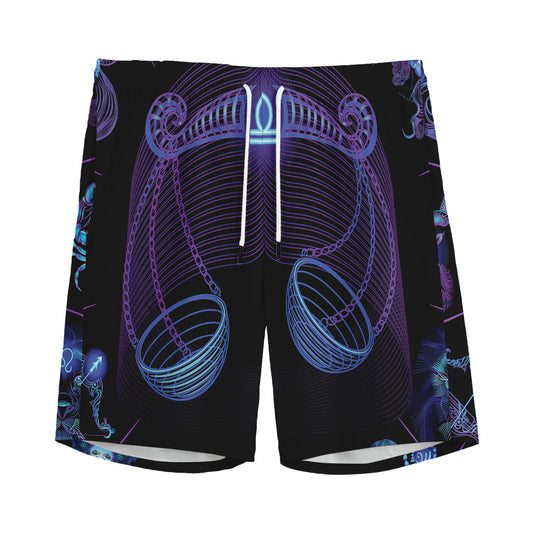 Libra And Astrological Signs Print Men's Sports Shorts