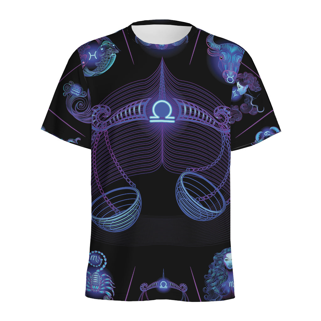 Libra And Astrological Signs Print Men's Sports T-Shirt
