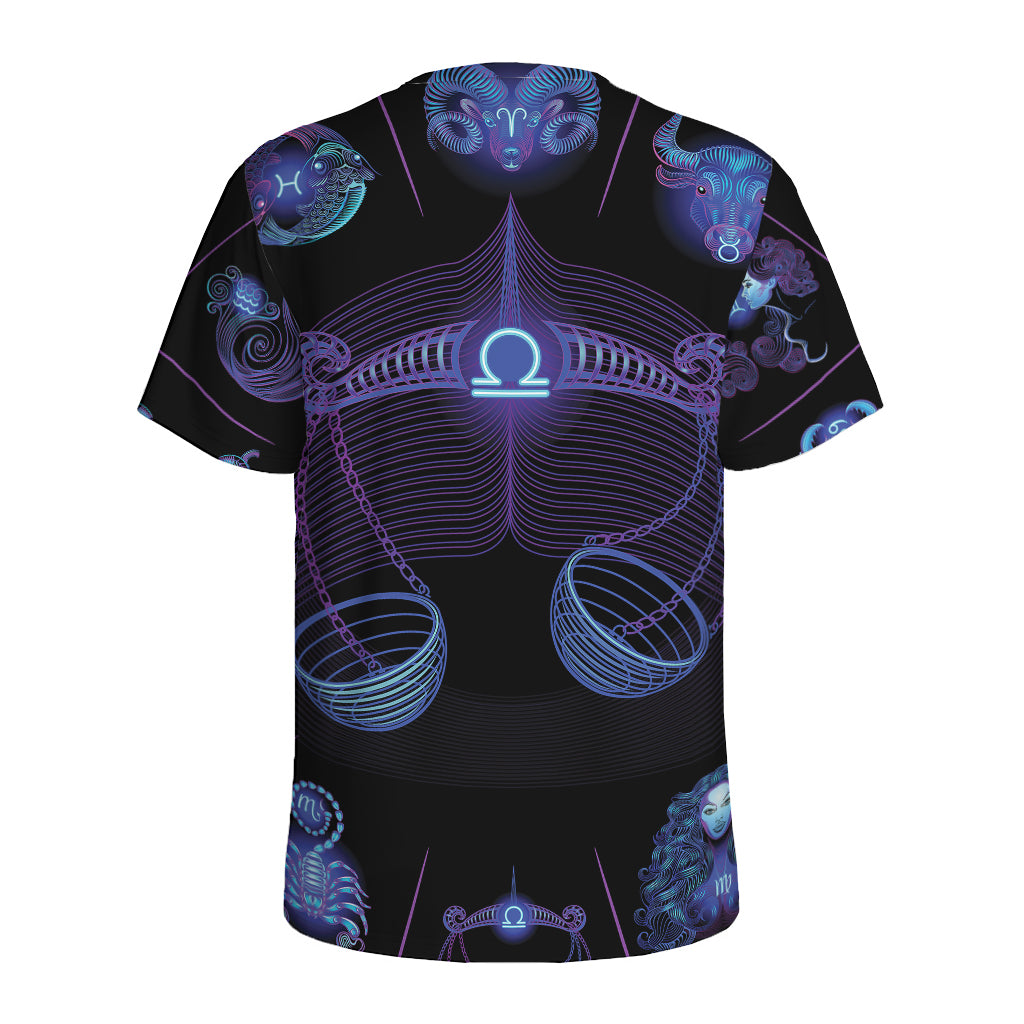 Libra And Astrological Signs Print Men's Sports T-Shirt