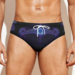 Libra And Astrological Signs Print Men's Swim Briefs