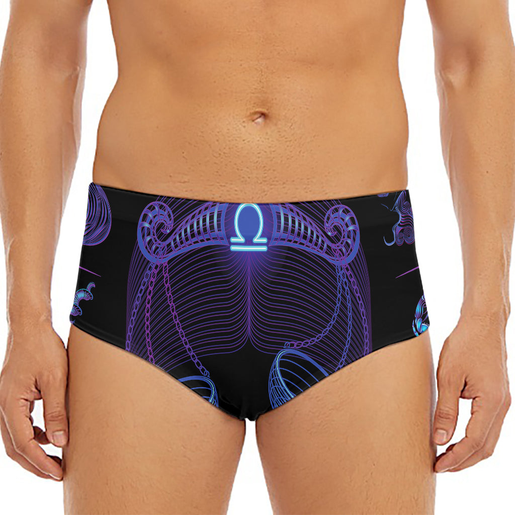 Libra And Astrological Signs Print Men's Triangle Swim Briefs