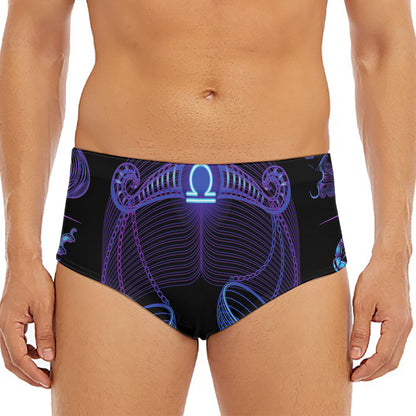Libra And Astrological Signs Print Men's Triangle Swim Briefs