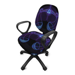 Libra And Astrological Signs Print Office Chair Cover