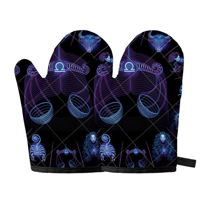 Libra And Astrological Signs Print Oven Mitts
