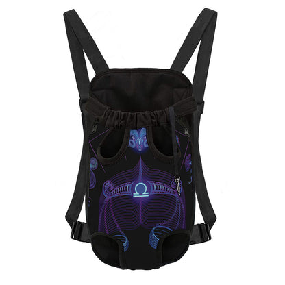 Libra And Astrological Signs Print Pet Carrier Backpack