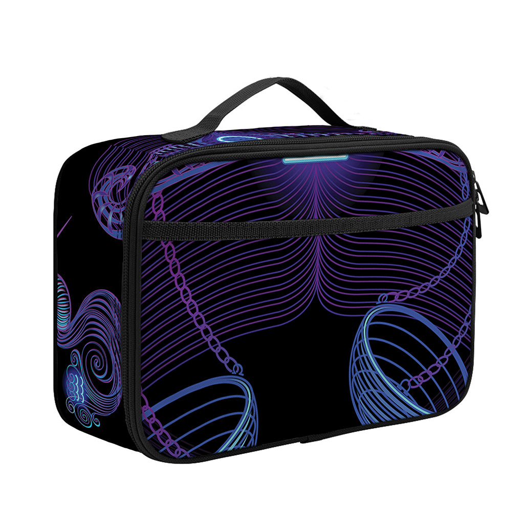 Libra And Astrological Signs Print Portable Lunch Bag