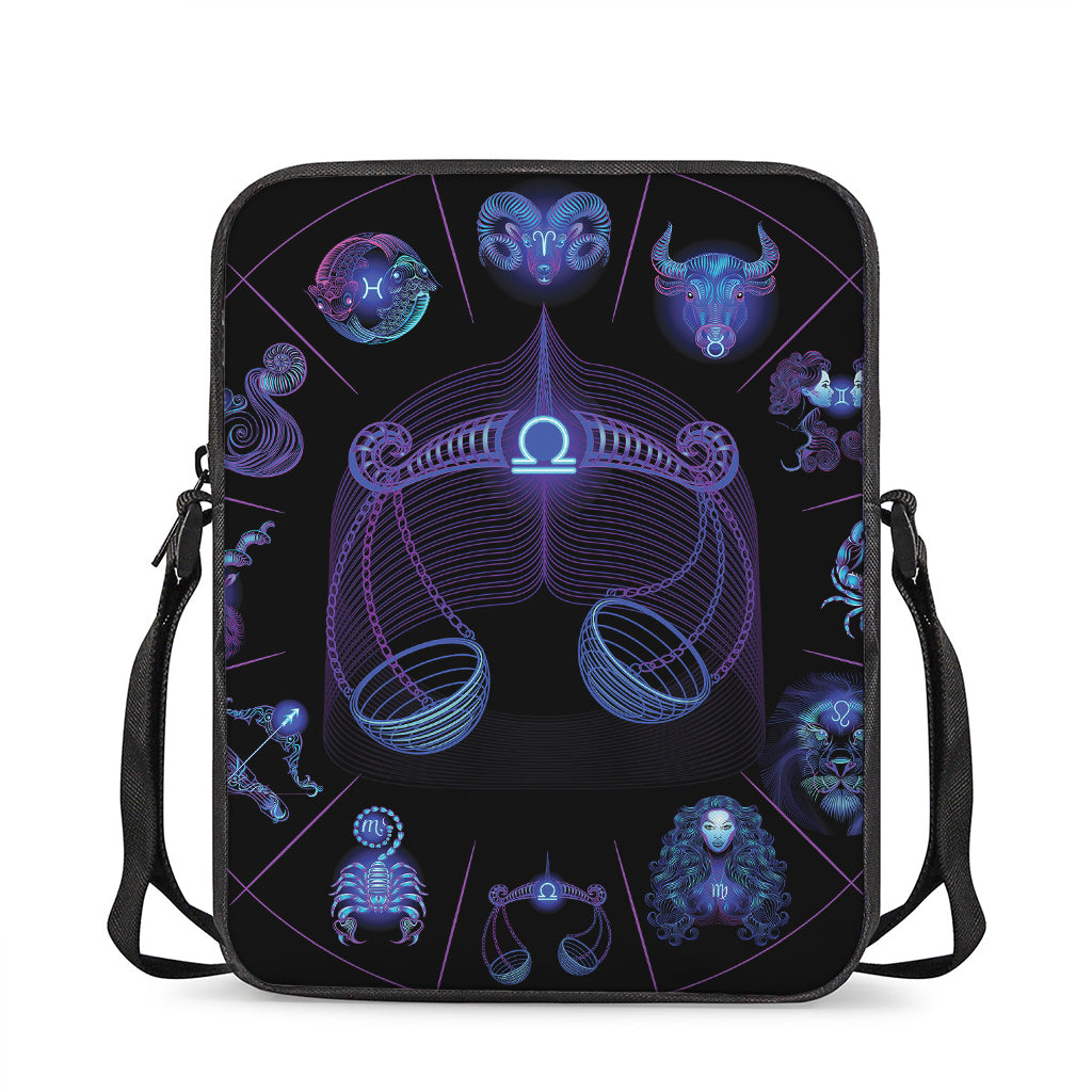 Libra And Astrological Signs Print Rectangular Crossbody Bag