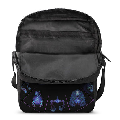 Libra And Astrological Signs Print Rectangular Crossbody Bag