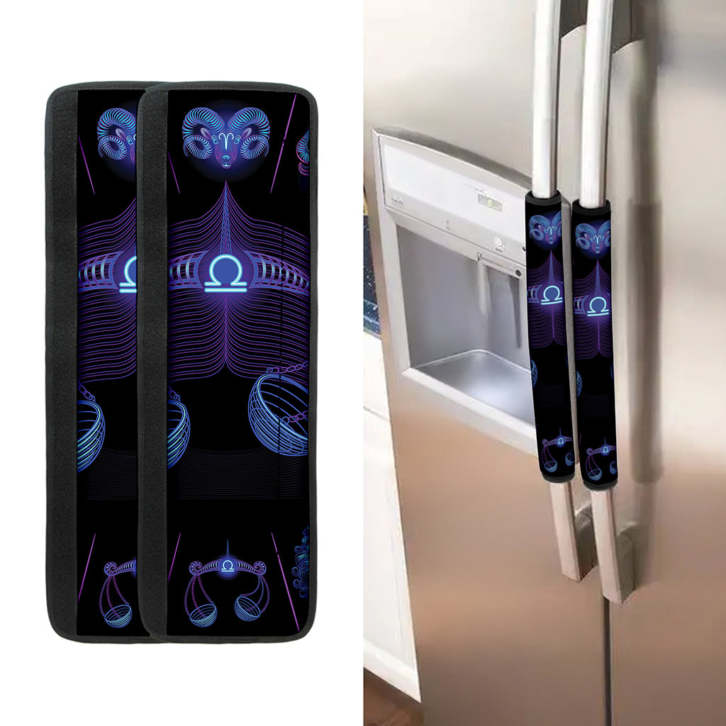 Libra And Astrological Signs Print Refrigerator Handle Covers