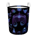 Libra And Astrological Signs Print Round Laundry Basket