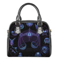 Libra And Astrological Signs Print Shoulder Handbag