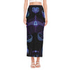 Libra And Astrological Signs Print Side Slit Maxi Skirt