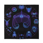 Libra And Astrological Signs Print Silk Bandana