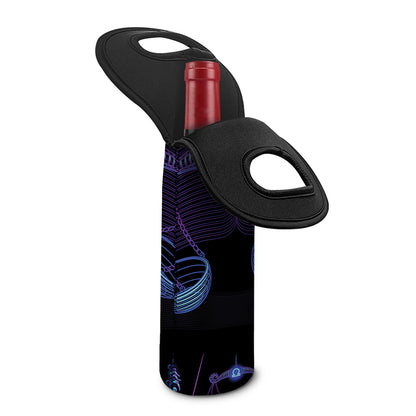Libra And Astrological Signs Print Single Neoprene Wine Tote
