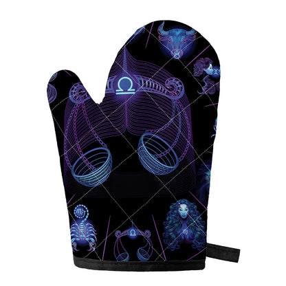 Libra And Astrological Signs Print Single Oven Mitt
