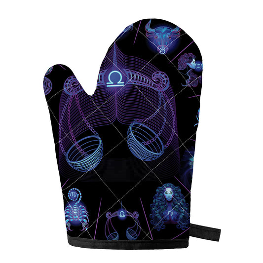 Libra And Astrological Signs Print Single Oven Mitt