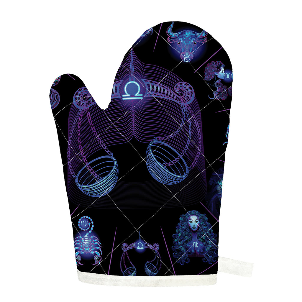 Libra And Astrological Signs Print Single Oven Mitt