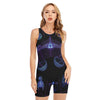 Libra And Astrological Signs Print Sleeveless One Piece Swimsuit