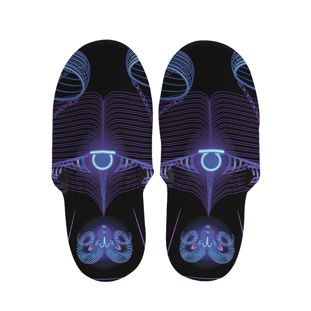 Libra And Astrological Signs Print Slippers