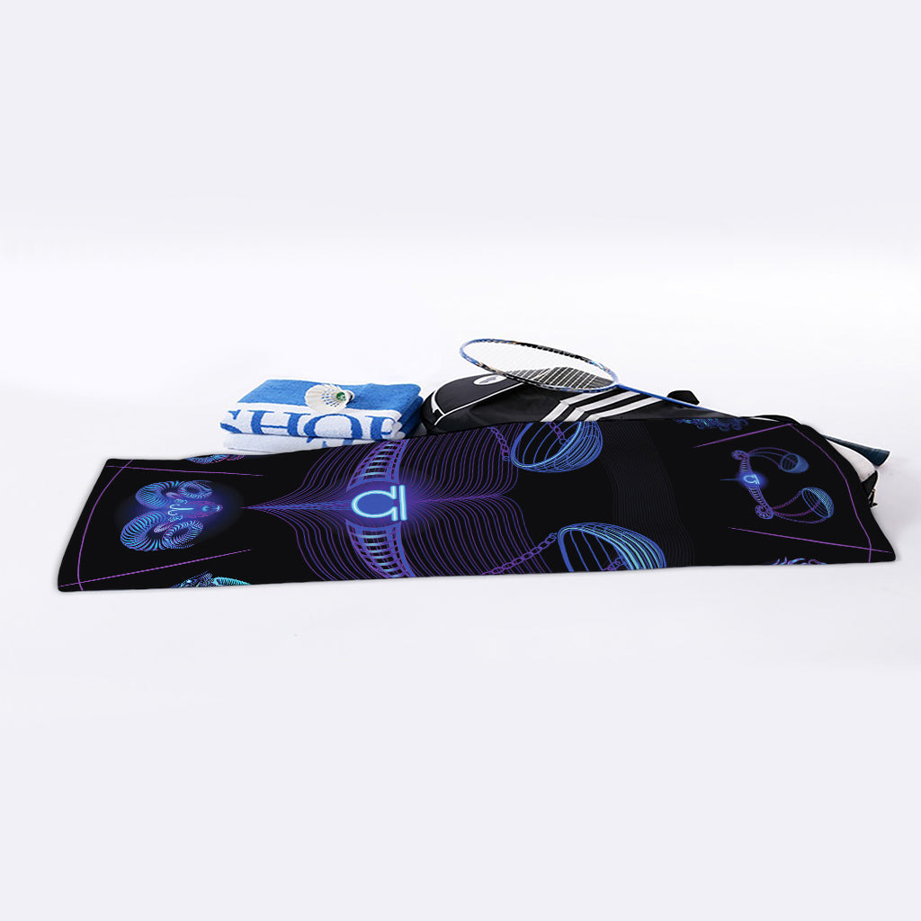 Libra And Astrological Signs Print Sports Towel