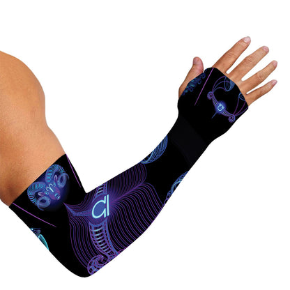 Libra And Astrological Signs Print Sun Protection Arm Sleeves
