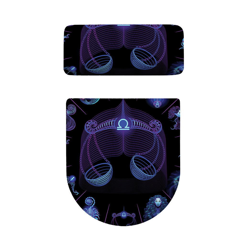 Libra And Astrological Signs Print Toilet Lid And Tank Cover Set