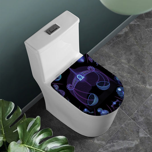 Libra And Astrological Signs Print Toilet Lid Cover