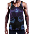 Libra And Astrological Signs Print Men's Workout Tank Top