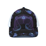 Libra And Astrological Signs Print White Mesh Trucker Cap