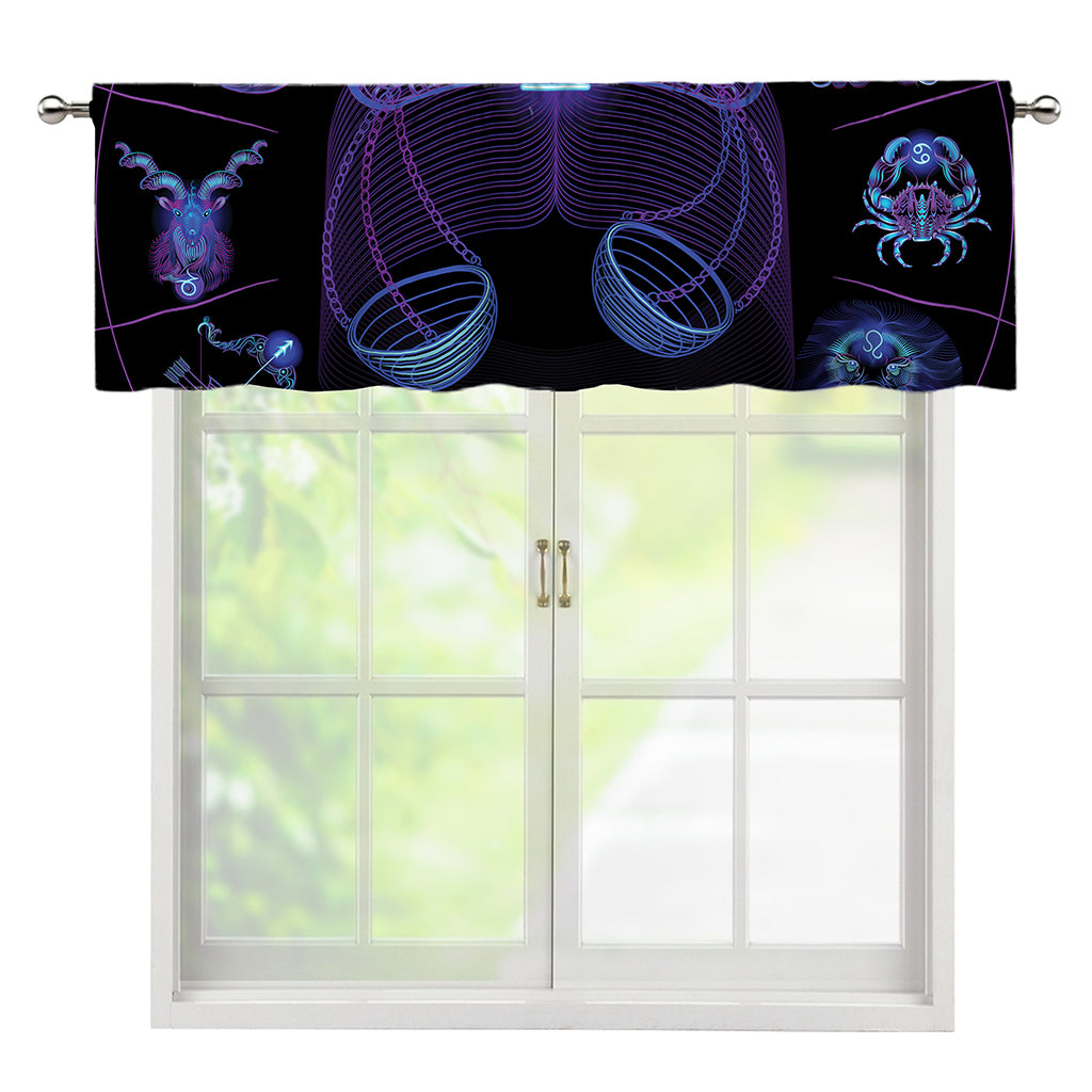 Libra And Astrological Signs Print Window Valance