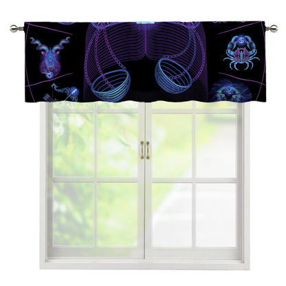 Libra And Astrological Signs Print Window Valance