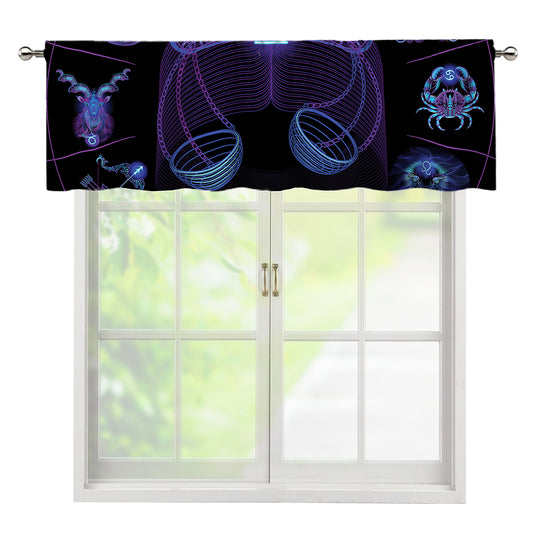 Libra And Astrological Signs Print Window Valance