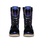 Libra And Astrological Signs Print Winter Boots