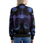 Libra And Astrological Signs Print Women's Bomber Jacket