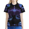 Libra And Astrological Signs Print Women's Polo Shirt