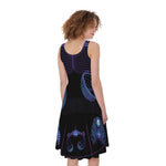 Libra And Astrological Signs Print Women's Sleeveless Dress