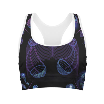 Libra And Astrological Signs Print Women's Sports Bra