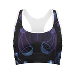 Libra And Astrological Signs Print Women's Sports Bra
