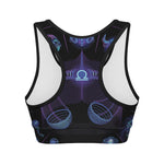 Libra And Astrological Signs Print Women's Sports Bra