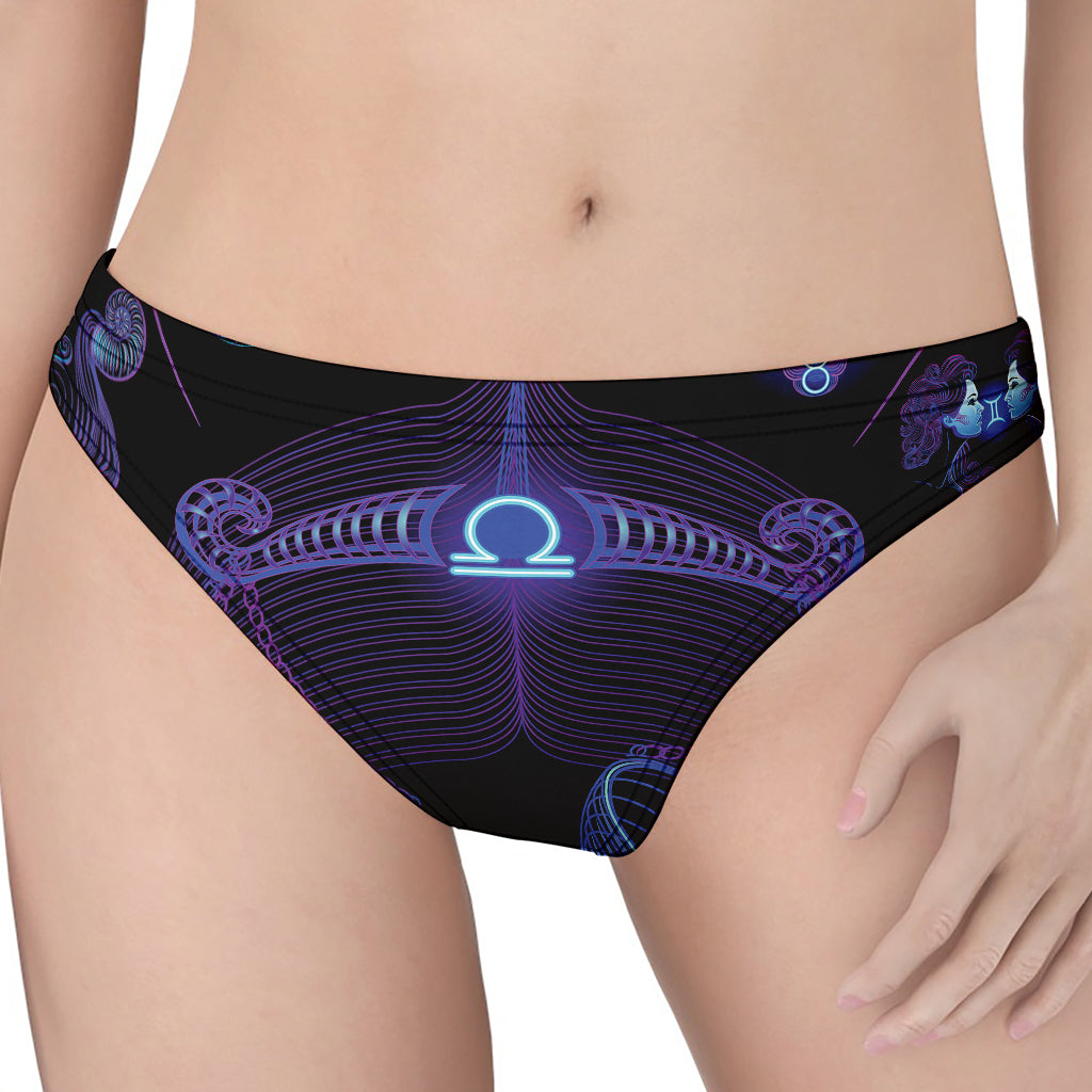 Libra And Astrological Signs Print Women's Thong