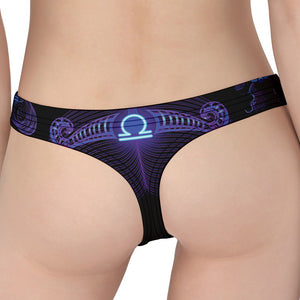 Libra And Astrological Signs Print Women's Thong